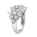 14K White Gold 4.0 Cttw Diamond Multi Row Scatter Band Ring (I-J Color, I1-I2 Clarity) - Size 7-3