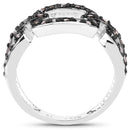 0.32 Carat Genuine Champagne Diamond .925 Sterling Silver Ring-2