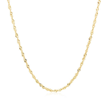 14k Yellow Gold Singapore Chain 1.5mm - 0