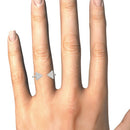 14k White Gold Diamond Arrowhead Open Ring (1/5 cttw)-4