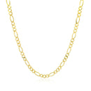 2.8mm 14k Yellow Gold Solid Figaro Chain-2