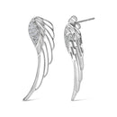 14K White Gold 1/4 Cttw Lab Grown Diamond Angel Wing Stud Earrings (F-G Color, VS1-VS2 Clarity)-2