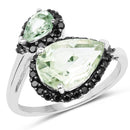 3.42 Carat Genuine Multi Stone .925 Sterling Silver Ring-1