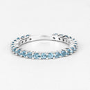 0.94 Carat Genuine Swiss Blue Topaz .925 Sterling Silver Ring-2