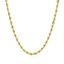 2.75mm 14k Yellow Gold Solid Diamond Cut Rope Chain-2