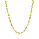 4.0mm 10k Yellow Gold Solid Diamond Cut Rope Chain-2