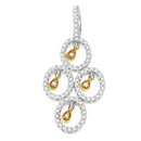14K Two- Toned Gold 2/5 cttw Round Diamond Pendant Necklace (H-I, I1-I2)-1