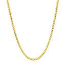 2.2mm 14k Yellow Solid Gold Diamond Cut Round Franco Chain-2