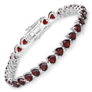 15.50 Carat Genuine Garnet .925 Sterling Silver Bracelet-1