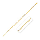 14k Two Tone Gold Polished Diamond Cut Bead Bracelet (4.00 mm)-1