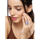 5.04 Carat Genuine Tanzanite .925 Sterling Silver Ring-4