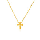 14k Yellow Gold with Cross Pendant-1