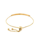 14k Yellow Gold Chain Bar Lariat Style Bracelet-4