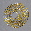 10K Yellow Gold Solid Figaro Chain (4.50 mm)-6
