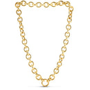 14k Yellow Gold Round Link Chain Necklace-1
