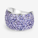 4.22 Carat Genuine Tanzanite .925 Sterling Silver Ring-4