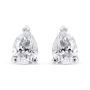 14K White Gold 1/2 Cttw Pear Shape Solitaire Lab Grown Diamond Stud Earrings (F-G Color, VS2-SI1 Clarity)-5