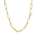 14K Yellow Gold Bold Paperclip Chain (4.2 mm)-3