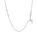14k White Gold Adjustable Snake Chain 0.85mm-3