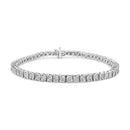 .925 Sterling Silver 1.0 Cttw Diamond Square Frame Miracle-Set Tennis Bracelet (I-J Color, I3 Clarity) - 7"-3