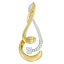 Espira 10K Two-Tone Gold 1/10 cttw Round Cut Diamond Swirl Pendant Necklace (I-J, I2-I3)-1