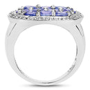 1.70 Carat Genuine Tanzanite .925 Sterling Silver Ring-2