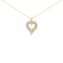 14K Yellow Gold Plated .925 Sterling Silver 3.00 Cttw Round Cut Diamond Cluster Heart 18" Pendant Necklace (K-L Color, I1-I2 Clarity)-4