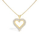 .925 Sterling Silver 1.00 Cttw Diamond Heart 18" Pendant Necklace (I-J Color, I2-I3 Clarity)-6