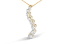 AGS Certified 14k Yellow Gold 3.0 Cttw Baguette and Brilliant Round-Cut Diamond Journey 18" Pendant Necklace (G-H Color, I1-I2 Clarity)-7
