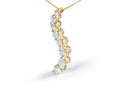 AGS Certified 14k Yellow Gold 3.0 Cttw Baguette and Brilliant Round-Cut Diamond Journey 18" Pendant Necklace (G-H Color, I1-I2 Clarity)-8