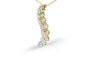 AGS Certified 14k Yellow Gold 3.0 Cttw Baguette and Brilliant Round-Cut Diamond Journey 18" Pendant Necklace (G-H Color, I1-I2 Clarity)-9