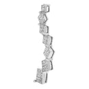 10K White Gold 1 cttw Diamond Snake Curved Pendant Necklace (H-I, I1-I2)-7