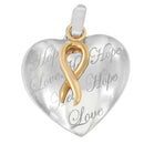 10K Yellow Gold Over Silver Heart Pendant Necklace-6