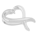 .925 Sterling Silver Open Heart-Shaped Awareness Ribbon Pendant Necklace-6