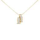 14K Yellow Gold 1 5/8 cttw Princess and Baguette Cut Diamond Fashion Pendant Necklace (G-H, VS2-SI1)-4