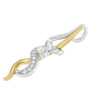 Espira 10K Two-tone Gold 1/5 cttw Diamond Intertwined Swirl Pendant Necklace (J-K, I1-I2)-8