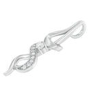 Espira 10K White Gold 1/5 cttw Round Cut Diamond Swirl Pendant Necklace (J-K, I1-I2)-7