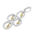 14K Two- Toned Gold 2/5 cttw Round Diamond Pendant Necklace (H-I, I1-I2)-6