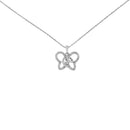 .925 Sterling Silver 1/4 cttw Prong-Set Diamond Butterfly 18" Pendant Necklace (H-I Color, I1-I2 Clarity)-5