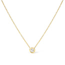 2 Micron 14K Rose Gold Plated Sterling Silver Bezel-Set Diamond Solitaire Pendant Necklace (1/3 cttw, H-I Color, I1-I2 Clarity)-12