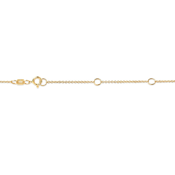 10K Yellow Gold 1/3 Carat Round Brilliant-Cut Diamond Modern Bezel-Set Solitaire 16"-18" Pendant Necklace (H-I Color, SI2-I1 Clarity)