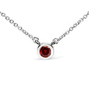 14K White Gold 1/2 Cttw Red Lab Grown Diamond Bezel-Set Solitaire 18" Pendant Necklace (Red Color, VS1-VS2 Clarity)-5
