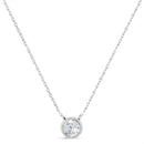 14K White Gold 1/2 Cttw Lab Grown Diamond Modern Bezel-Set Solitaire 16"-18" Pendant Necklace (F-G Color, VS2-SI1 Clarity)-8