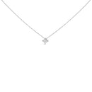 10K White Gold 1/10 Cttw Bezel Set Solitaire Princess Cut Diamond Kite Shaped Pendent Necklace - 18" Inches-6