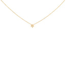 10K White Gold 1/10 Cttw Bezel Set Solitaire Princess Cut Diamond Kite Shaped Pendent Necklace - 18" Inches-9