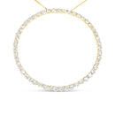 10K Yellow Gold Plated .925 Sterling Silver 4 Cttw Diamond Circle Hoop 18" Pendant Necklace (J-K Color, I1-I2 Clarity)-8