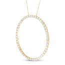 10K Yellow Gold Plated .925 Sterling Silver 4 Cttw Diamond Circle Hoop 18" Pendant Necklace (J-K Color, I1-I2 Clarity)-12
