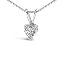 14K White Gold 1/5 Cttw 3-Prong Set Heart Shaped Solitaire Lab Grown Diamond 18" Pendant Necklace (F-G Color, VS2-SI1 Clarity)-7