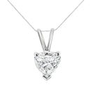 14K White Gold 3/8 Cttw Heart-Shaped Diamond Classic Solitaire 18" Pendant Necklace (H-I Color, VS2-SI1 Clarity)-5