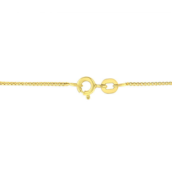 14K Yellow Gold Plated .925 Sterling Silver 1/2 Cttw Brilliant Round Cut Diamond Solitaire Milgrain 18" Pendant Necklace (K-L Color, I2-I3 Clarity)